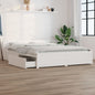 Cama sin colchón madera maciza de pino blanca 180x200 cm