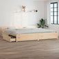 Cama sin colchón madera maciza de pino blanca 180x200 cm