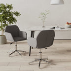 Sillas de comedor giratorias 2 uds de terciopelo gris claro
