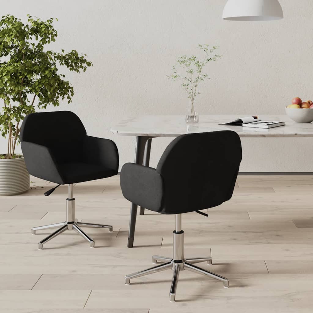 Sillas de comedor giratorias 2 uds de terciopelo gris claro