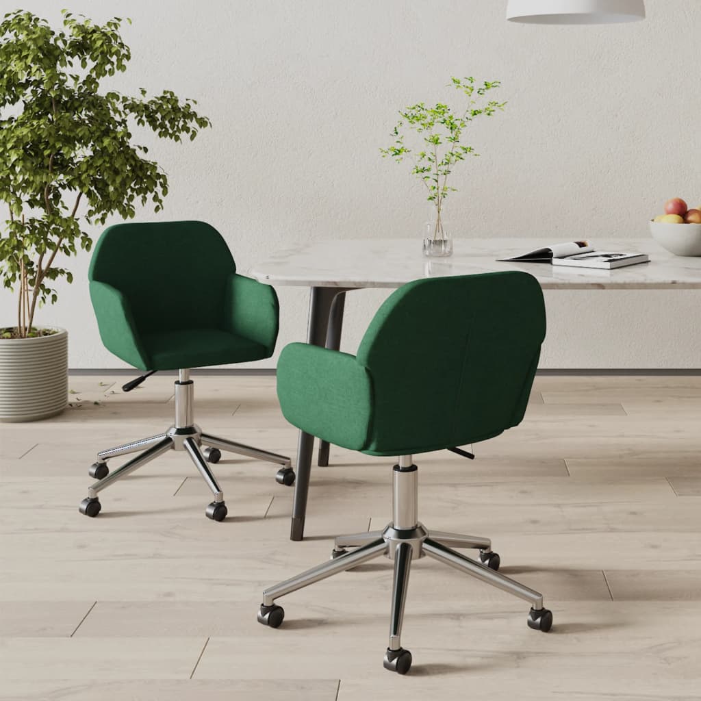 Sillas de comedor giratorias 2 uds de terciopelo gris claro