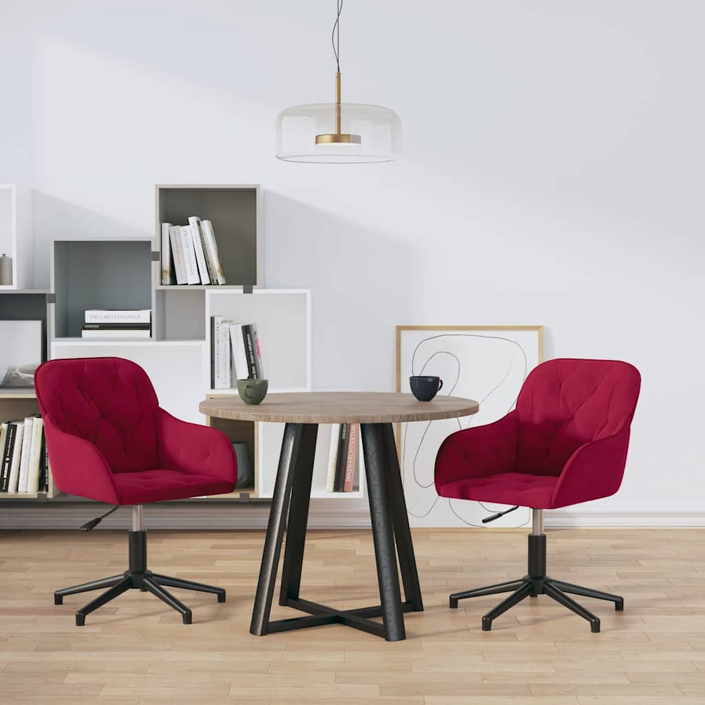 Sillas de comedor giratorias 2 uds de terciopelo gris claro