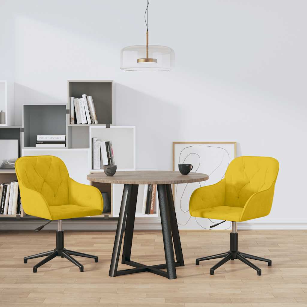 Sillas de comedor giratorias 2 uds de terciopelo gris claro