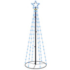 Árbol de Navidad cónico 108 LED azul 70x180 cm