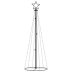 Árbol de Navidad cónico 108 LED azul 70x180 cm