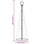 Árbol de Navidad cónico 108 LED azul 70x180 cm