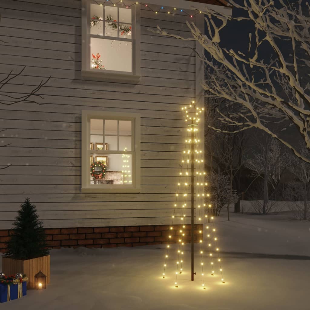 Árbol de Navidad con pincho 108 LED azul 180 cm