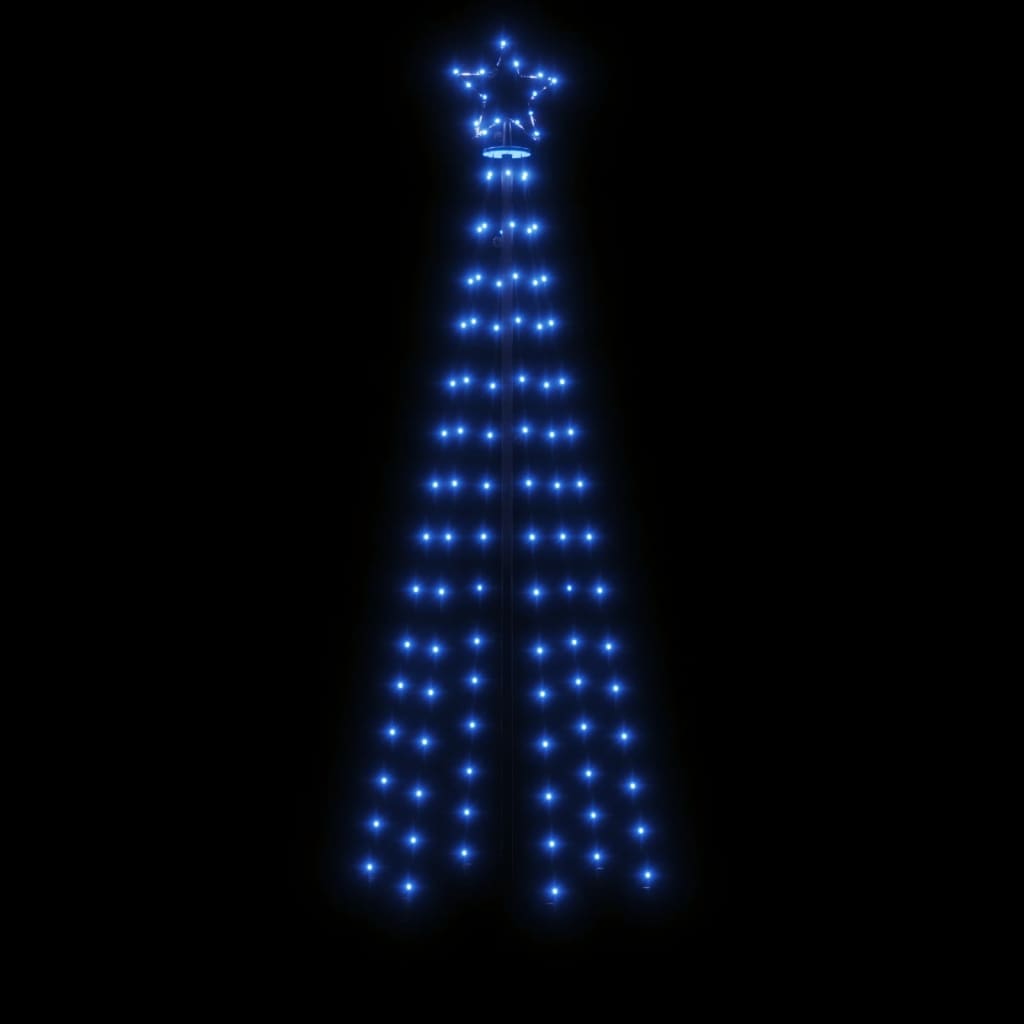 Árbol de Navidad con pincho 108 LED azul 180 cm