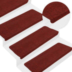 Alfombra autoadhesiva escalera sisal 15 uds antracita 56x17x3cm