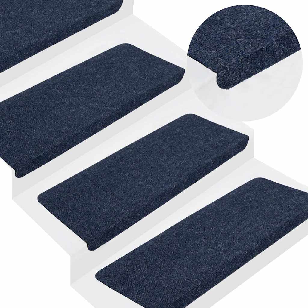 Alfombra autoadhesiva escalera sisal 15 uds antracita 56x17x3cm