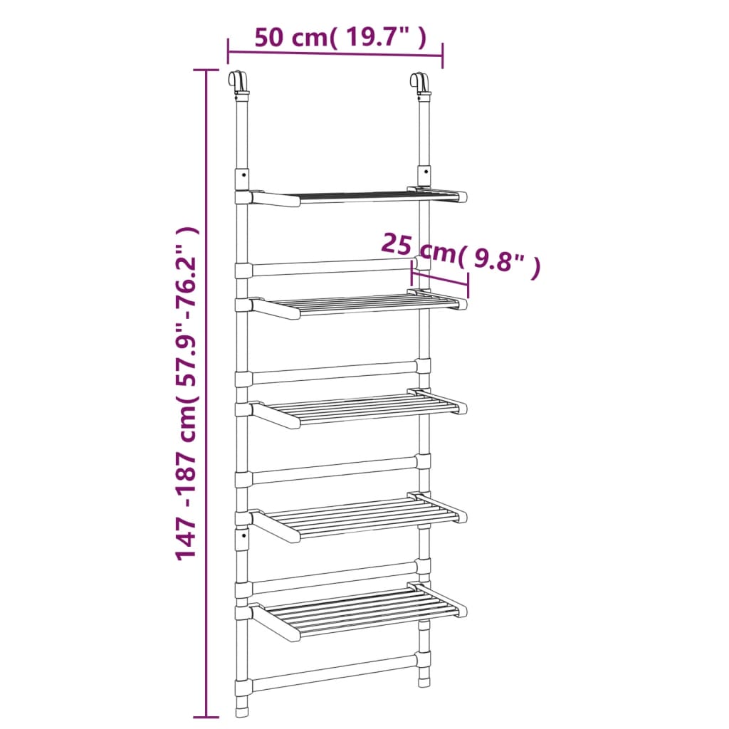 Tendedero de 5 niveles de aluminio
