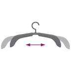 Perchas extensibles 5 unidades gris