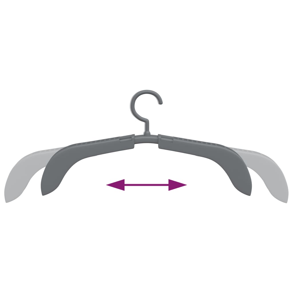 Perchas extensibles 5 unidades gris
