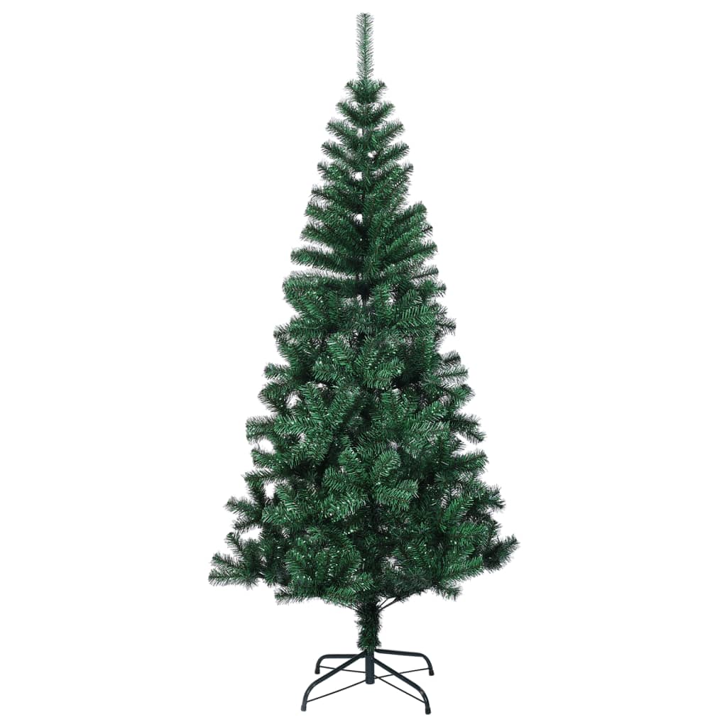 Árbol de Navidad artificial puntas iridiscentes PVC verde 180cm