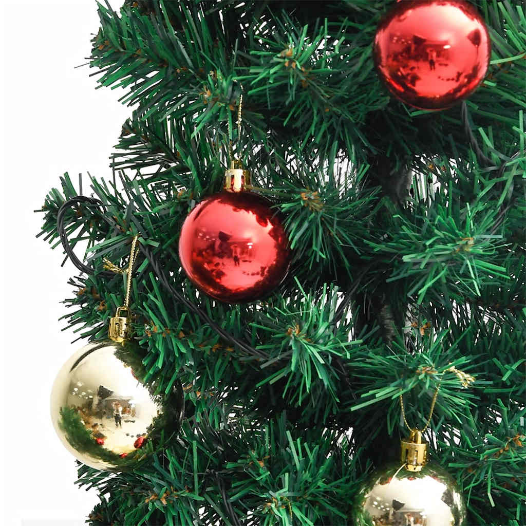 Cactus de Navidad con soporte y LED verde 180 cm PVC