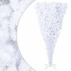 Árbol de Navidad artificial al revés con soporte blanco 120 cm