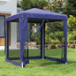 Carpa para fiestas 10 paredes de malla HDPE gris antracita 6x4m