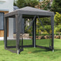 Carpa para fiestas 10 paredes de malla HDPE gris antracita 6x4m
