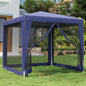 Carpa para fiestas 10 paredes de malla HDPE gris antracita 6x4m