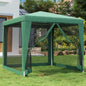 Carpa para fiestas 10 paredes de malla HDPE gris antracita 6x4m