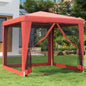 Carpa para fiestas 10 paredes de malla HDPE gris antracita 6x4m