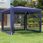 Carpa para fiestas 10 paredes de malla HDPE gris antracita 6x4m
