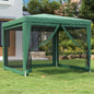 Carpa para fiestas 10 paredes de malla HDPE gris antracita 6x4m