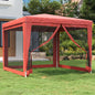 Carpa para fiestas 10 paredes de malla HDPE gris antracita 6x4m