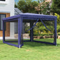 Carpa para fiestas 10 paredes de malla HDPE gris antracita 6x4m