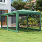 Carpa para fiestas 10 paredes de malla HDPE gris antracita 6x4m