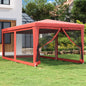 Carpa para fiestas 10 paredes de malla HDPE gris antracita 6x4m
