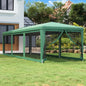 Carpa para fiestas 10 paredes de malla HDPE gris antracita 6x4m