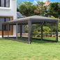 Carpa para fiestas 10 paredes de malla HDPE gris antracita 6x4m