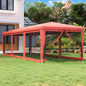 Carpa para fiestas 10 paredes de malla HDPE gris antracita 6x4m