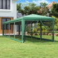 Carpa para fiestas 10 paredes de malla HDPE gris antracita 6x4m
