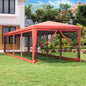 Carpa para fiestas 10 paredes de malla HDPE gris antracita 6x4m