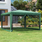 Carpa para fiestas 10 paredes de malla HDPE gris antracita 6x4m