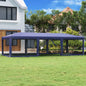 Carpa para fiestas 10 paredes de malla HDPE gris antracita 6x4m