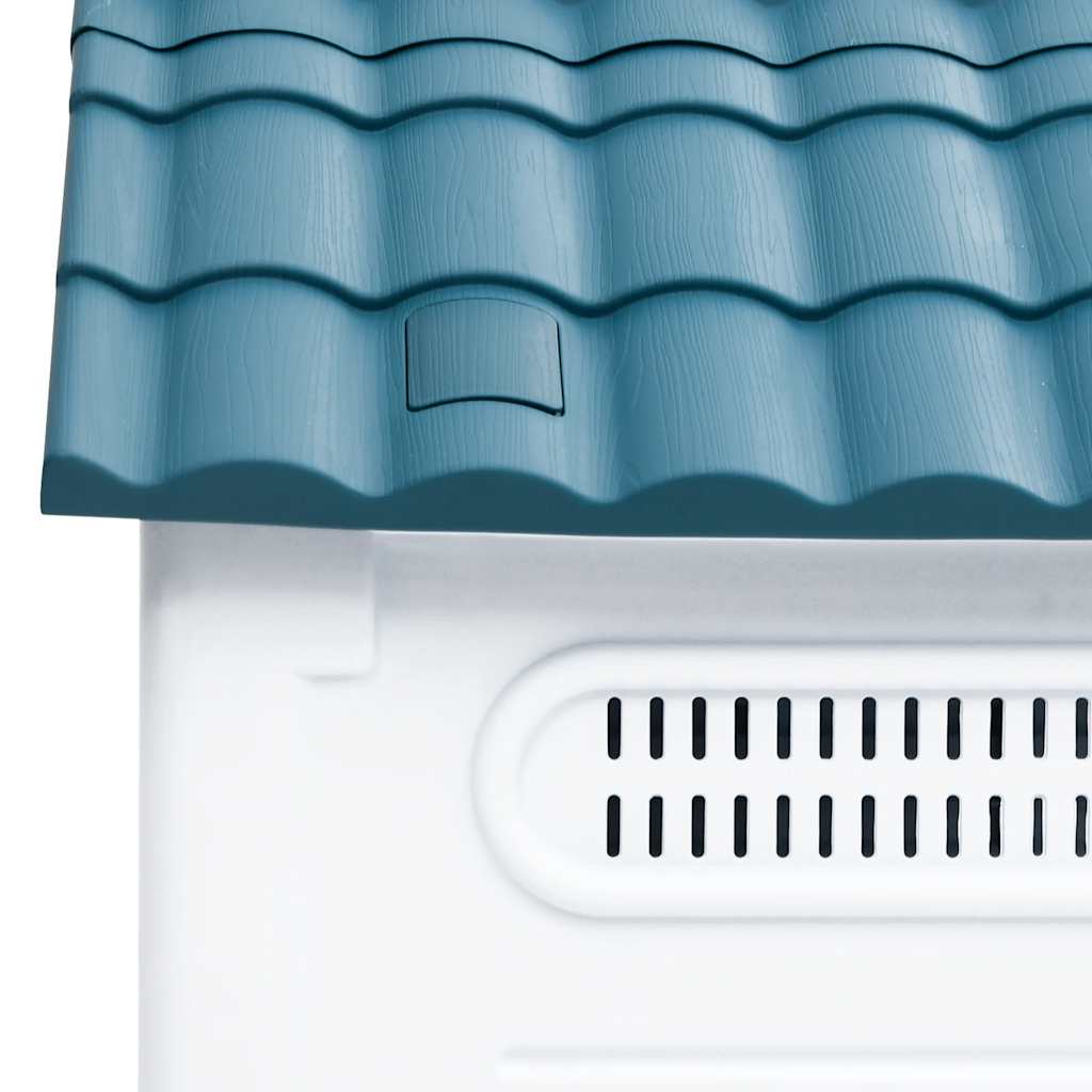 Caseta para perros polipropileno azul 57x68x66 cm