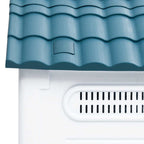 Caseta para perros polipropileno azul 57x68x66 cm
