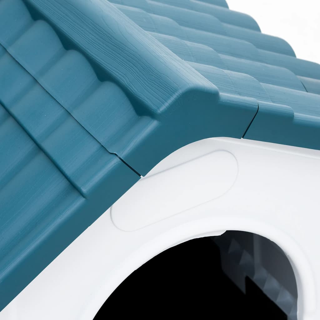 Caseta para perros polipropileno azul 57x68x66 cm