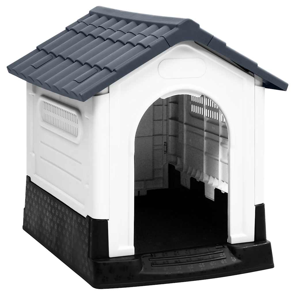 Casa para perro gris 57x68x66 cm polipropileno