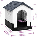 Casa para perro gris 57x68x66 cm polipropileno