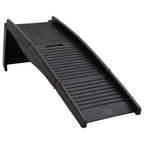 Rampa plegable para perros plástico negro 153x40x12,5 cm