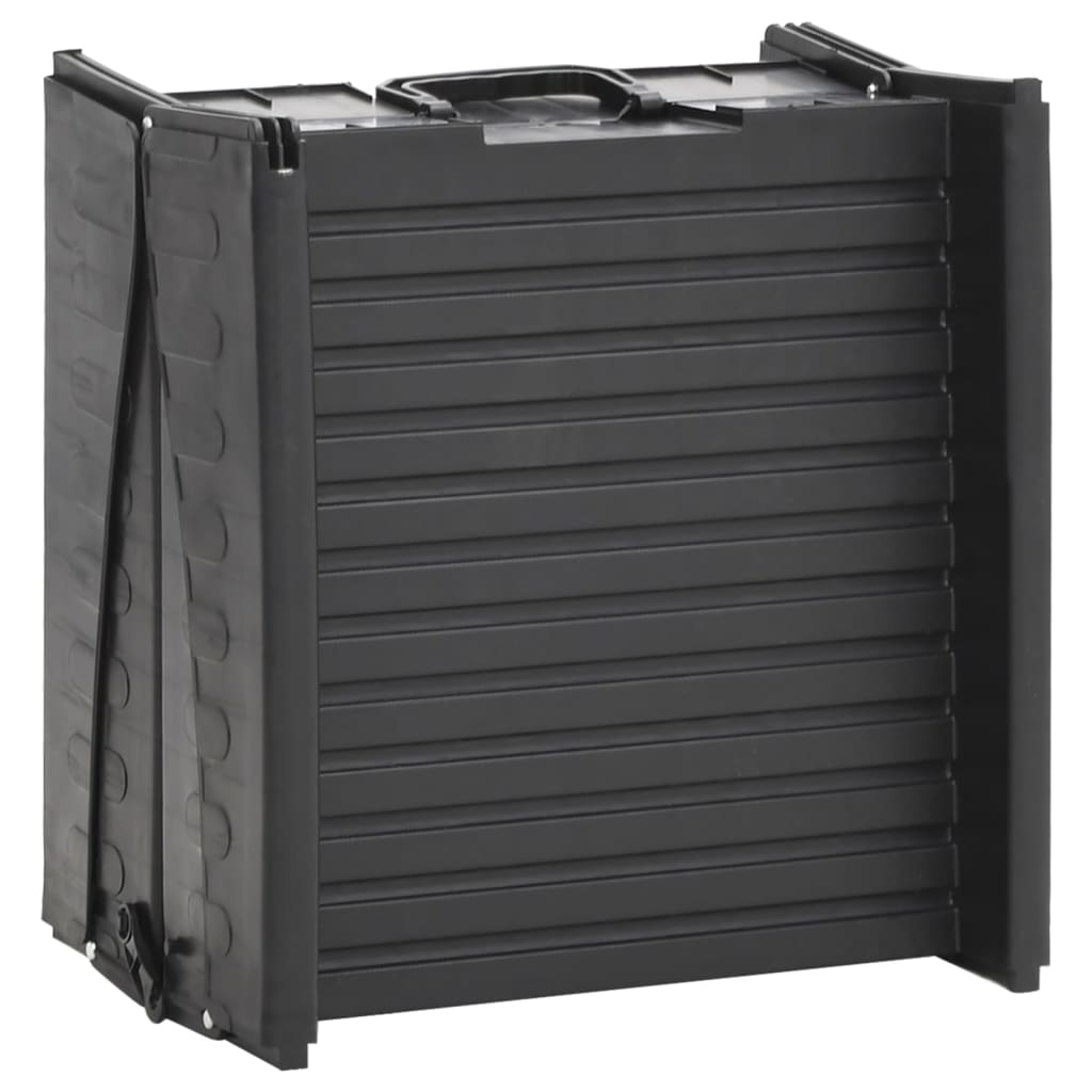 Rampa plegable para perros plástico negro 153x40x12,5 cm