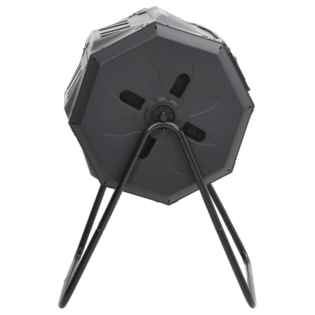 Contenedor de compostaje de jardín negro 73x64x95 cm 160 L