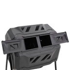 Contenedor de compostaje de jardín negro 73x64x95 cm 160 L