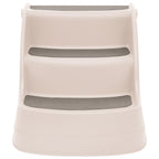 Escalera perros plegable 3 peldaños plástico crema 50x38x38cm