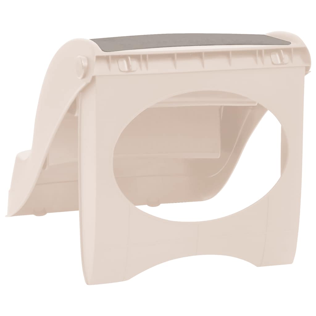 Escalera perros plegable 3 peldaños plástico crema 50x38x38cm