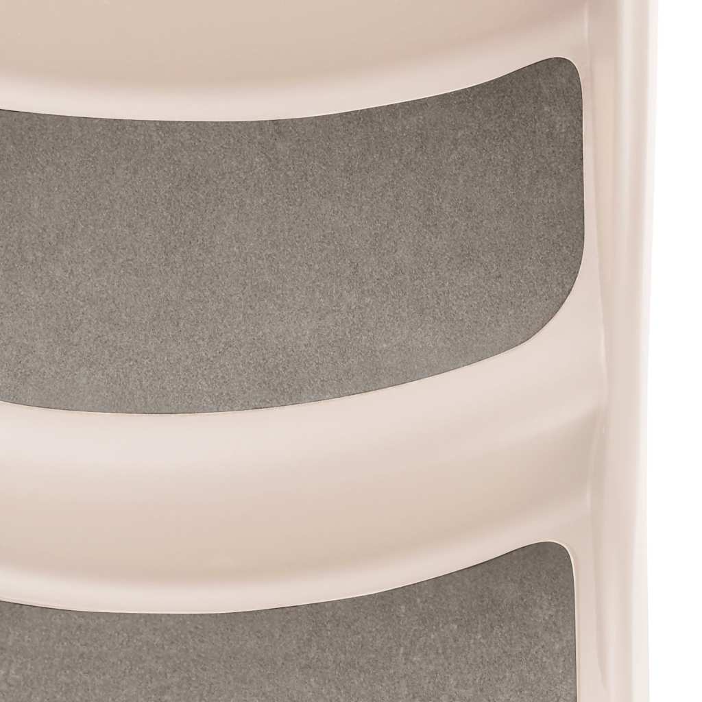 Escalera perros plegable 3 peldaños plástico crema 50x38x38cm